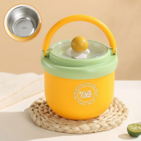 MealMate – Praktisch & Geïsoleerd – RVS Lunchkom met Lepel Geel | Educatief Speelgoed