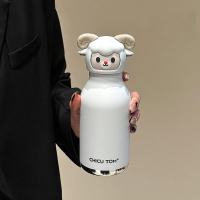 AnimalSip – Schattig & Praktisch – Kinder RVS Thermosfles met Dierenprint Geit | Educatief Speelgoed