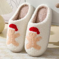 Noordlicht – Warm & Feestelijk – Pluche Kerstpantoffels met motief Peperkoekkerstman 2 / 36 37 | Educatief Speelgoed