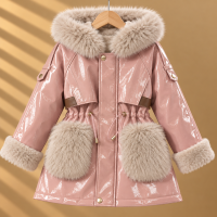CozyParka – Warm & Zacht – Meisjes Winterjas met Pluche Kraag Roze / 150 (9–10 jaar) | Educatief Speelgoed