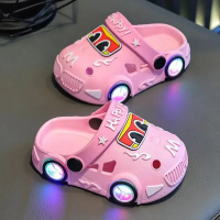 GlowRun – Stijlvol & Fun – LED Auto Slippers Roze / 18–19 (1–2 jaar) | Educatief Speelgoed