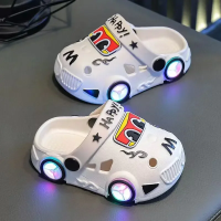 GlowRun – Stijlvol & Fun – LED Auto Slippers Wit / 18–19 (1–2 jaar) | Educatief Speelgoed