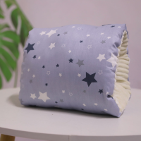 MamáEase – Ergonomisch & Zacht – Voedingskussen voor Baby Grijze sterren | Educatief Speelgoed