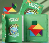 Woods™   Stimuleer Logisch denken   Houten Tangram Puzzel Groen | Educatief Speelgoed