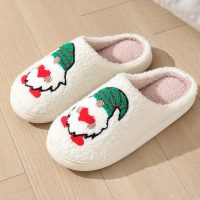 Noordlicht – Warm & Feestelijk – Pluche Kerstpantoffels met motief Kerstman met groene hoed / 36 37 | Educatief Speelgoed