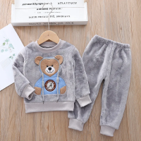 CozyBear – Warm & Zacht – Kinder Trainingspak met Berenmotief Grijs / 110 (2–3 jaar) | Educatief Speelgoed