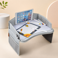 TravelBuddy – Auto & Onmisbare – Opvouwbaar reisbordje voor kinderen Grijs | Educatief Speelgoed