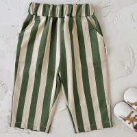 SoftStripe – Zacht & Comfortabel – Baby Broek met Gestreept Design Groen / 110 (2–3 jaar) | Educatief Speelgoed