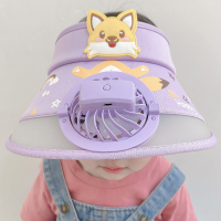 Mini Fashion™   Houd Het Hoofd Koel   Ventilator Hoed Paars / 50 54cm (3 12 Jaar) | Educatief Speelgoed