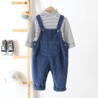 TinyTrend – Comfortabel en stijlvol – Ribstof Tuinbroek Blauw / 95 (25–30 maanden / 95–100 cm) | Educatief Speelgoed