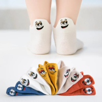PlayfulToes – Kleurrijk & Zacht – Lage Kinder Sokjes (Set van 5) Smiley / 22 (1–3 jaar) | Educatief Speelgoed