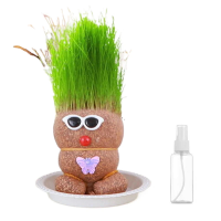 Figure Plants™   Leer planten verzorgen    Thuis Decoratie Planten Groen Gras Punk (incl. Waterspray) | Educatief Speelgoed