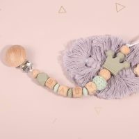 Personalized Pacifier Chain – Veilig & Stijlvol   Gepersonaliseerde fopspeenketting Groen | Educatief Speelgoed