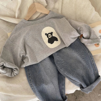 Mini Fashion™   Beren Print   Sweater Grijs / 120 (5 jaar) | Educatief Speelgoed