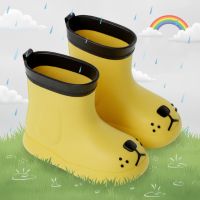 PuddlePaws – Waterdicht & Speels – Woef Regenlaarzen Mosterd / 165 (3–3.5 Jaar / 16.5 Cm) | Educatief Speelgoed