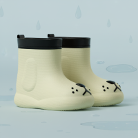 PuddlePaws – Waterdicht & Speels – Woef Regenlaarzen Crème / 165 (3–3.5 Jaar / 16.5 Cm) | Educatief Speelgoed