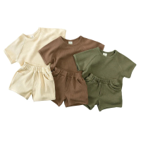 Mini Fashion™   Zomer ribstof kledingsetje Beige / 130 (8 9 jaar) | Educatief Speelgoed