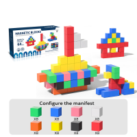 Magnet Toys – Leren & Bouwen – Magnetische Bouwblokken 64 Blokken | Educatief Speelgoed