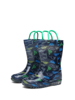 RainySteps – Gemakkelijk & Waterdicht – Regenlaarzen met Print & lus Dinosaurussen / 34 (7 8 jaar) | Educatief Speelgoed
