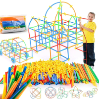 BuildPlay – Fantasie & Vaardigheid – Constructiebuisjes met Connectors 100 stuks | Educatief Speelgoed