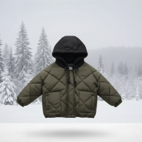 CozyShield – Warm & Stoer – Gewatteerde Hoodie Jas Groen / 110 (3 4 jaar) | Educatief Speelgoed
