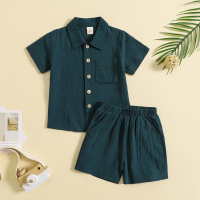 Mini Fashion™   Katoen Linnen Zomerset Jongens Donkergroen / 120 (2 3 jaar) | Educatief Speelgoed