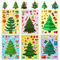 Xmas Tree Stickers™   Bouw je eigen kerstwonder   DIY Stickers 6 stuks | Educatief Speelgoed