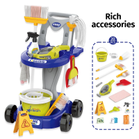 CleanPlay – Leerzaam & Leuk – Speelgoed Schoonmaaktrolley Blauw | Educatief Speelgoed