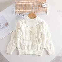 Mini Fashion™   Warm & Stijlvol   Meiden Trui met strik Wit / 150 (7 jaar) | Educatief Speelgoed