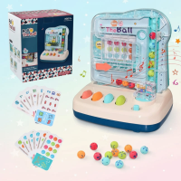 Montessori Math Track Game – Leren & Logica – Ballenbaan Spel Blauw / Automatisch | Educatief Speelgoed