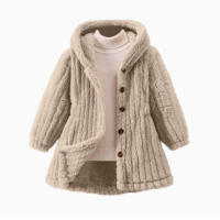 Mini Fashion™   Zachte Fleece Binnenvoering voor Meisjes   Winterjas Beige / 110 (4–5 jaar) | Educatief Speelgoed