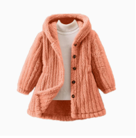 Mini Fashion™   Zachte Fleece Binnenvoering voor Meisjes   Winterjas Oranje / 100 (3–4 jaar) | Educatief Speelgoed