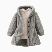 Mini Fashion™   Zachte Fleece Binnenvoering voor Meisjes   Winterjas Grijs / 110 (4–5 jaar) | Educatief Speelgoed