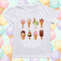 Boys & Girls Summer Tee – Comfort & Speels – Leuke Print Kinder T shirt Een lekker ijsje / 150 (9–10 jaar) | Educatief Speelgoed