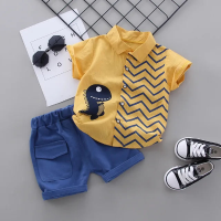 Mini Fashion™   Overhemd dino met broekje Geel / 90 (2 jaar) | Educatief Speelgoed