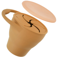 Snackcup™   Gemakkelijk Mee te Nemen   Siliconen Inklapbare Beker Oranje | Educatief Speelgoed