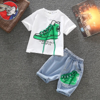 Mini Fashion™   Geschikt Voor De Zomer   Zomerset Jongens Witte Set / 140 | Educatief Speelgoed