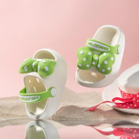 Mini Fashion – Vrolijk & Veilig – Polka Strand Slippers Groen / 180 (5–6 jaar) | Educatief Speelgoed