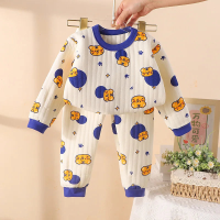 Mini Fashion™   Ultrazachte Katoencomfort   Peuter Pyjama Blauw / 80 ( 6   12 maanden) | Educatief Speelgoed