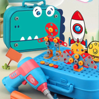 Screw Set™   Avontuurlijke Bouwpret   Boorset Blauw / 351 stuks | Educatief Speelgoed