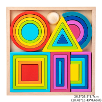 Woods™   Kleurrijke Verkenningen   Regenboog Stapelspeelgoed Groot | Educatief Speelgoed