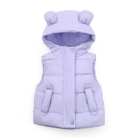 Mini Fashion™   Warm & Trendy   Bodywarmer Met Capuchon Paars / 120 (5 jaar) | Educatief Speelgoed