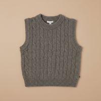CozyWool – Warm & Comfortabel – Kinder trui van fijne wolmix Vest / Grijs / 90 (18–24 maanden) | Educatief Speelgoed