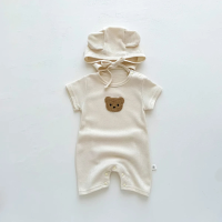 Mini Fashion™   Zachte Katoen   Zomer Jumpsuit Beige / 66 (0 3 maanden) | Educatief Speelgoed