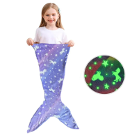 Mini Fashion™   Glow in the Dark   Zeemeermin Slaapzak Paars | Educatief Speelgoed