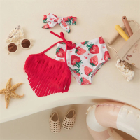 Mini Fashion™   Meisjes Bikini (incl. Haarband) Rood / 110 (2 3 jaar) | Educatief Speelgoed