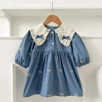 Mini Fashion™   Sprookjes & Stijl   Baby Jurkje Blauw / 90  (2 3 Jaar) | Educatief Speelgoed