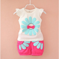 Mini Fashion™   Vrolijke Avonturen   Katoenen Zomersetje Wit/Roze / 92 (2 3 jaar) | Educatief Speelgoed