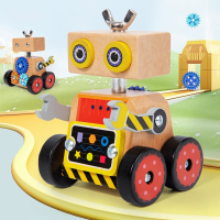 Woods™   Bouw & Speel   Houten Constructie Robot | Educatief Speelgoed