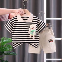 Mini Fashion™   Streepjespak   Katoenen Kledingset Zwart / 110 (5 jaar) | Educatief Speelgoed